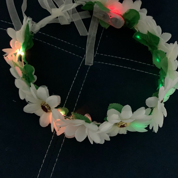 Led Rainbow Light up Flower Crown - Picture 6 of 7